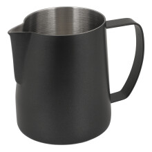 Coffee Milk Frothing Cup Stainless Steel Jug Steaming Pitcher 700ml Coffee Latte Art for Coffee Drinks Black