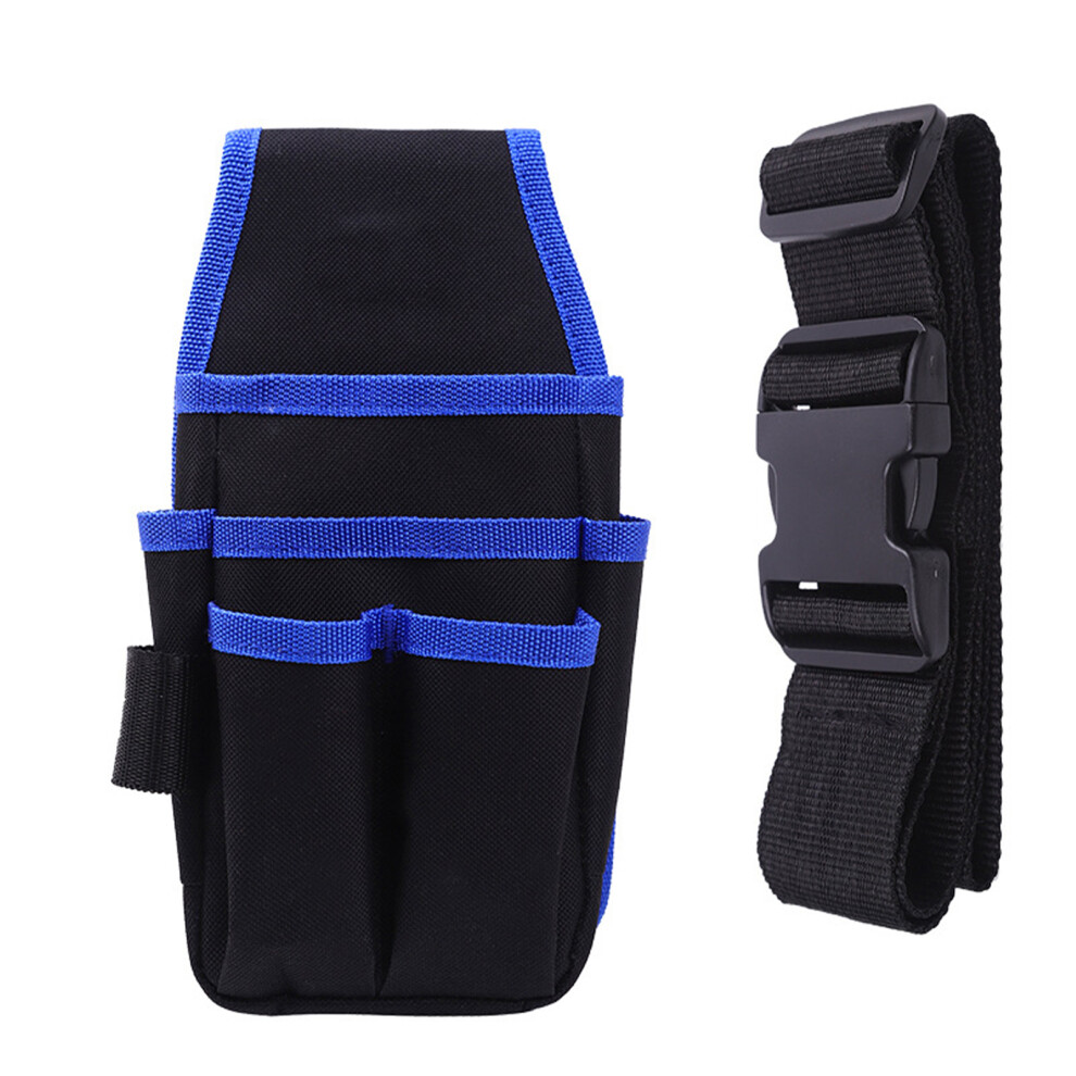 Electrician Tool Bag Multifunctional Oxford Cloth Waist Kit For Professional Repair Blue 7891317927714