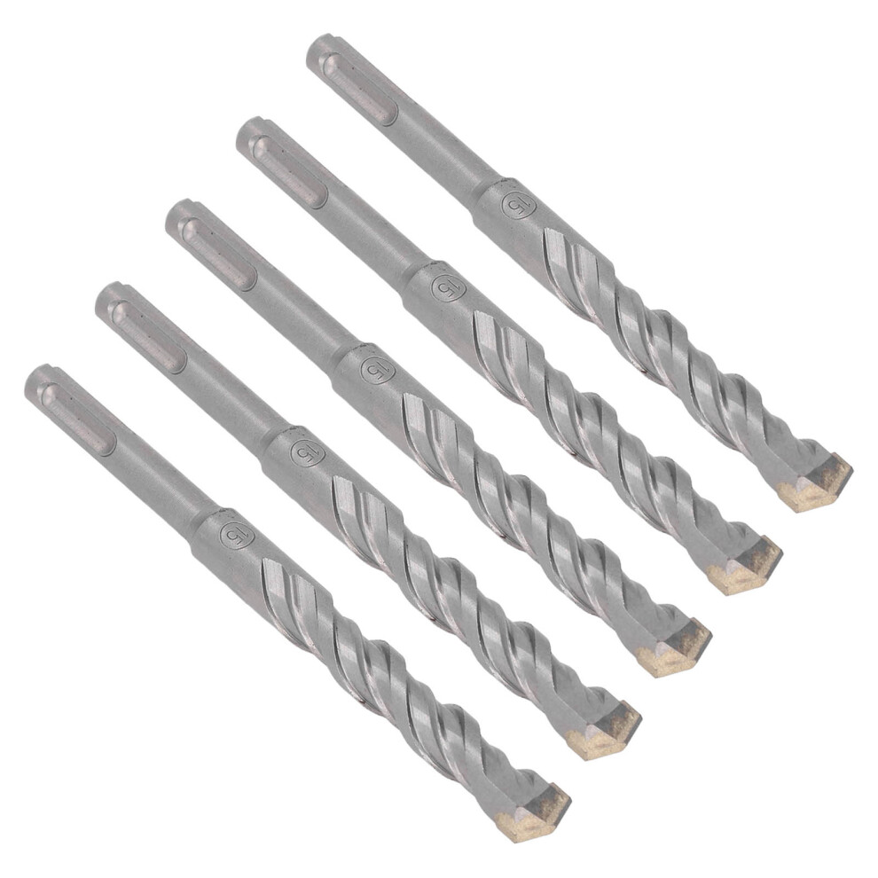 5 Pcs Rotary Hammer Drill Bit 160Mm Length 2 Flute Self Centering Carbide Tip Impact Drill Bits For Brick Stone Concrete 15Mm/0.59In 4901317929694