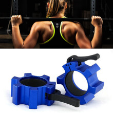 2 Stück 50 mm Aluminiumlegierung Barbell Collar Verschluss Schnellentfernung Blau für Fitness