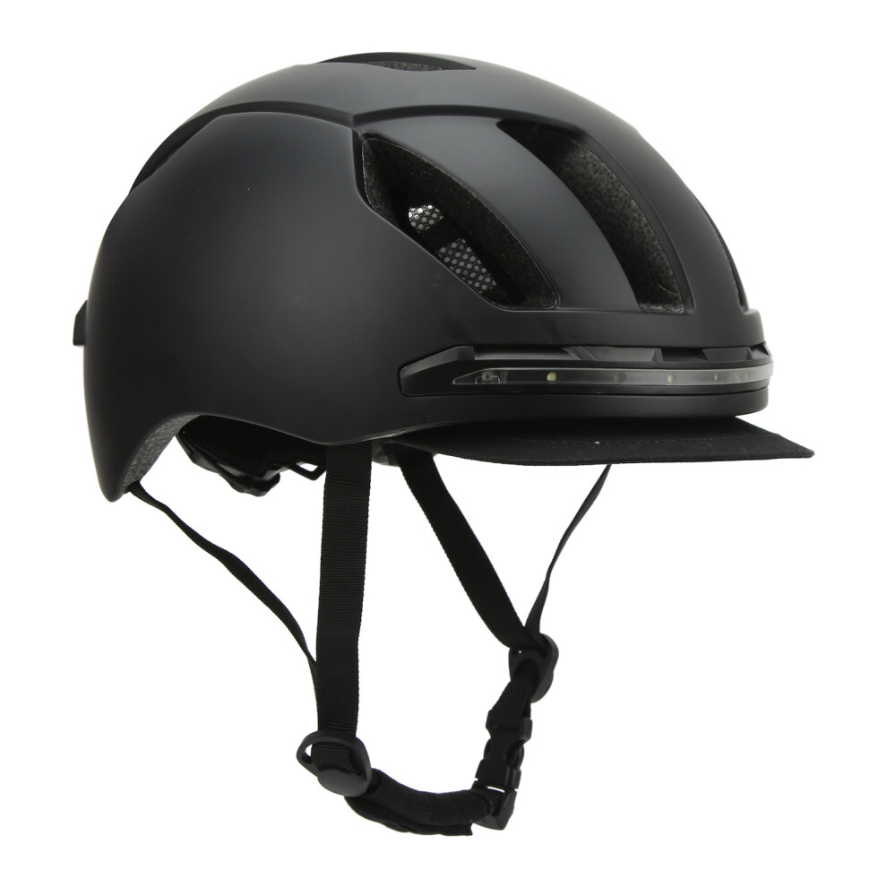 Bike Helmet Lightweight Adjustable Breathable Cycling Helmet with LED Front Rear Lights for Commuting Biking Cycling