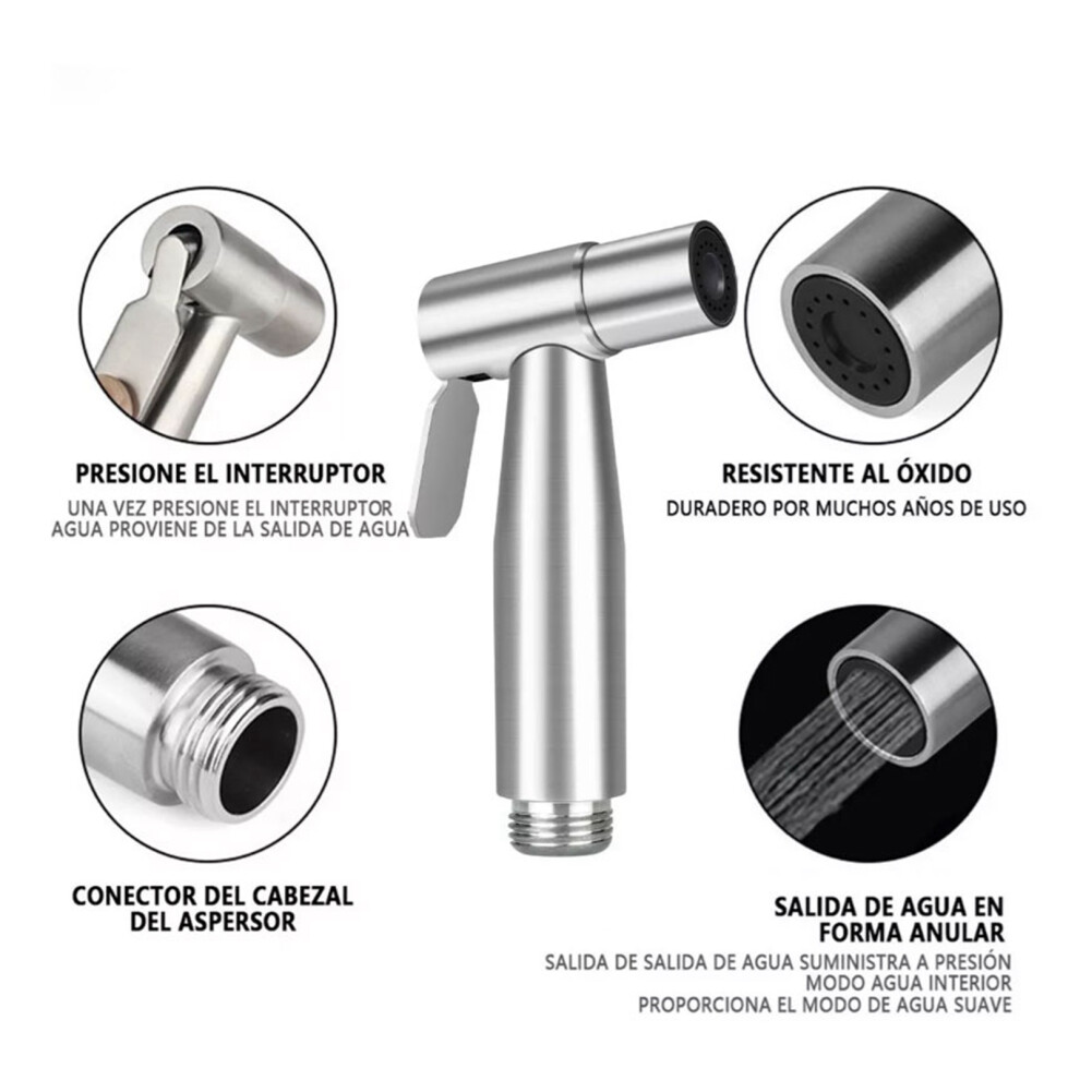 Handheld Bidet Toilet Sprayer Set 304 Stainless Steel Handheld Bidet Sprayer Kit Bathroom Accessories 9451317934891