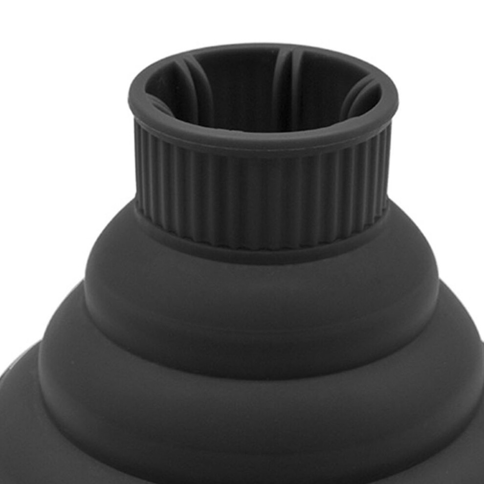 Black Silicone Collapsible Hair Dryer Diffuser Travel Portable Folding Blow Dryer Diffuser Attachment