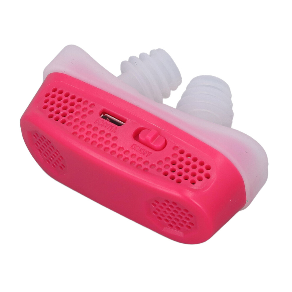 Red Electric Snoring Solution Devices Automatic Nose Vents Plugs Portable Variable Snore Preventer