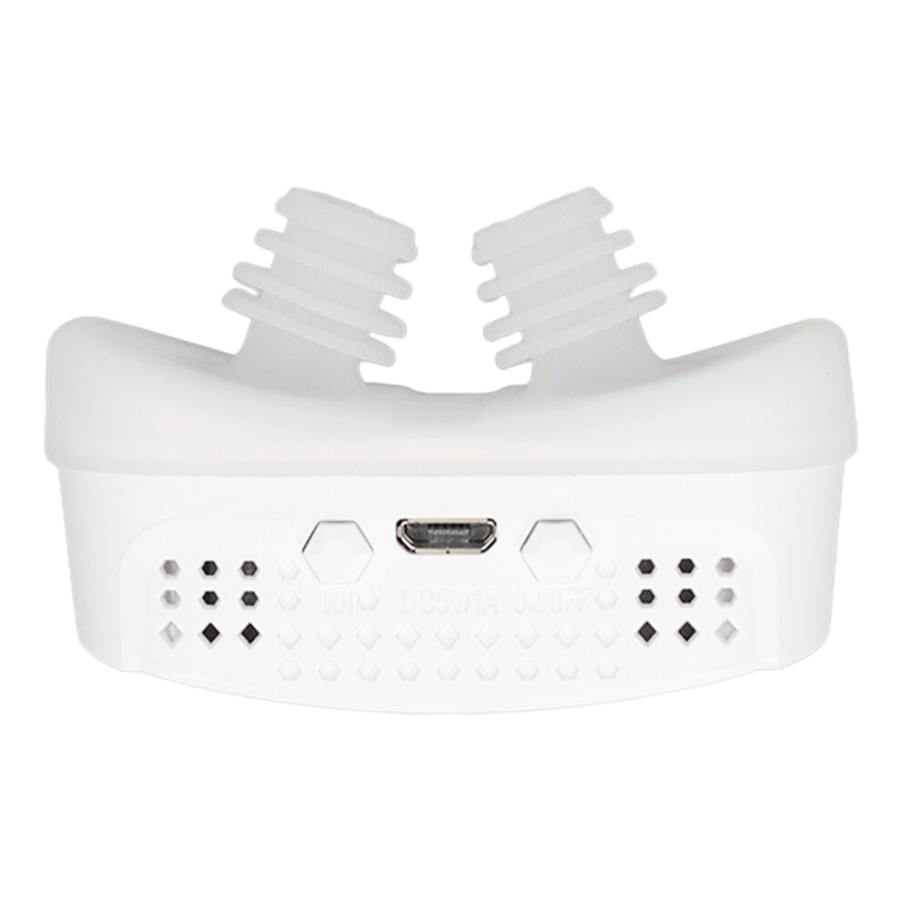 White Electric Prevent Snoring Device Improve Sleep Quality Silicone Strap Snoring Problem Solution