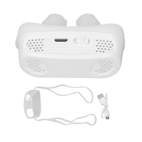 Electric Snoring Solution Devices Automatic Nose Vents Plugs Portable Variable Snore Preventer White 1