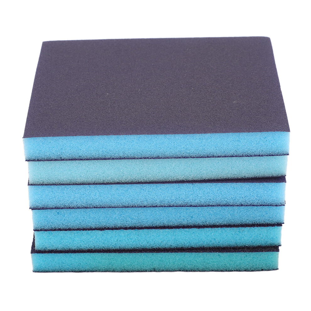 6Pcs Sanding Sponge 60Â320 Grit Rust Removal Wear Resistant Double Sided Sand Sponge Kit For Furniture Polishing 4931317940269