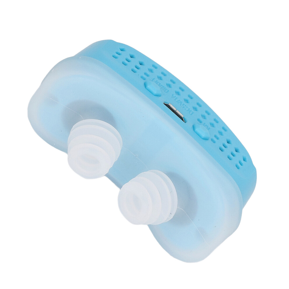 Blue Electric Prevent Snoring Device Improve Sleep Quality Silicone Strap Snoring Problem Solution