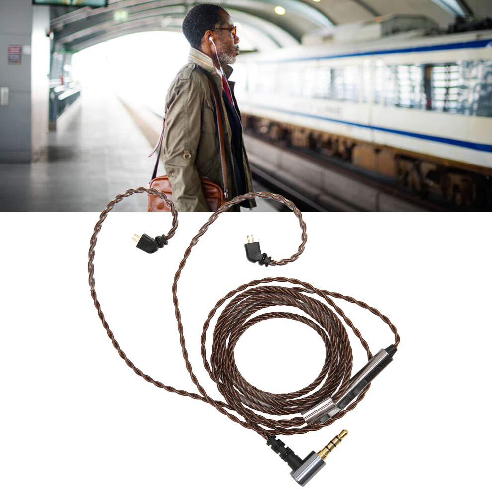 Earphone Upgrade Cable 2 Pin 0.78Mm 3.5Mm Right Angle Plug Replacement Earbuds Cord With Mic For As10 As06 Zst Zs3 Es4 8421317946478