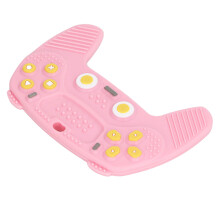 Baby-Beißring Spielcontroller-förmiges weiches Silikons Spielzeug Rosa