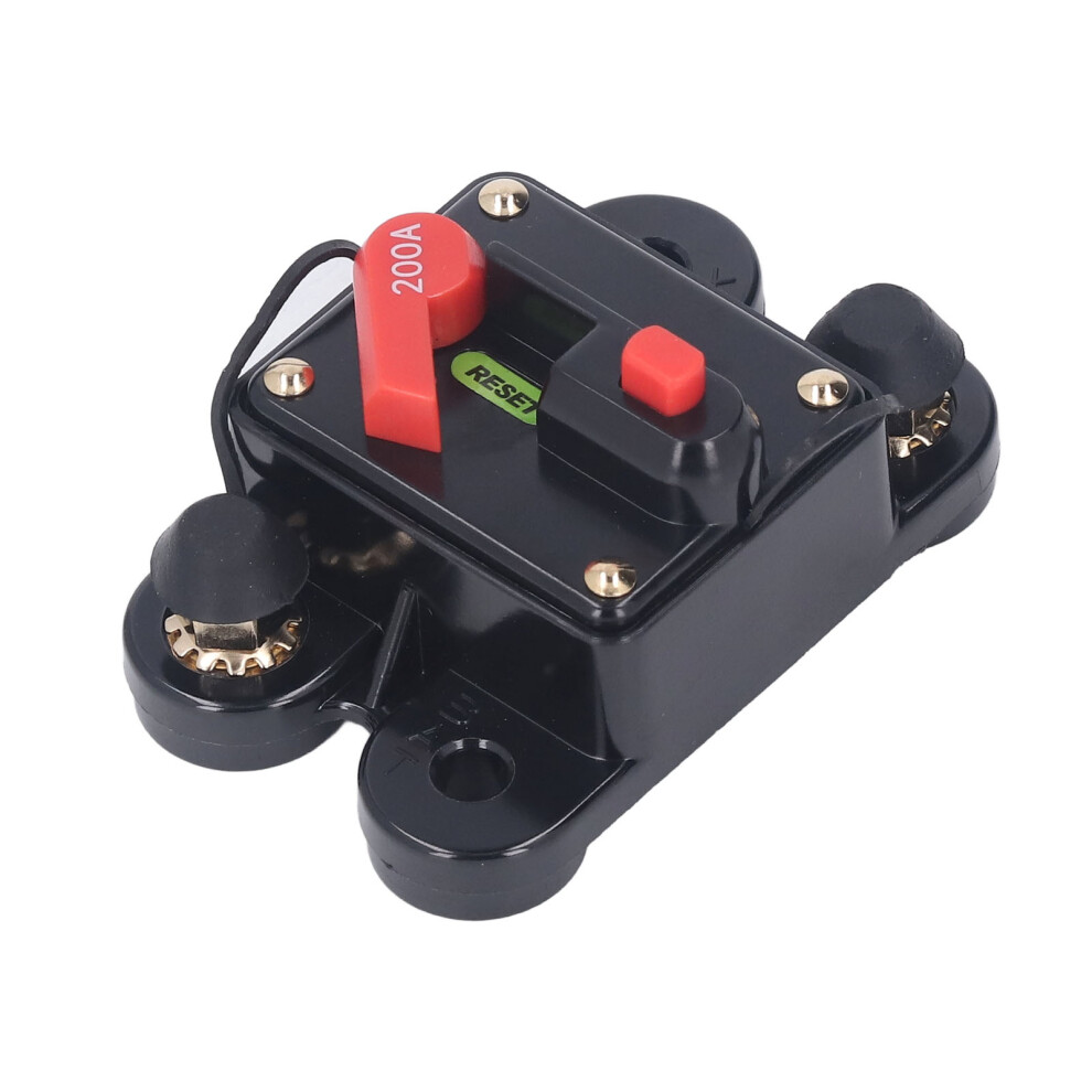 Circuit Breaker Manual Reset 1/4In Overcurrent Protection Dc 12Â48V For Vehicle Motor 200A 7681317948808