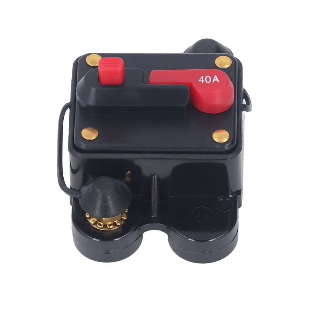 Circuit Breaker Manual Reset 1/4In Overcurrent Protection Dc 12Â48V For Vehicle Motor 40A 7891317948788