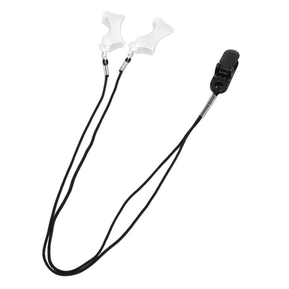Sound Aid Lanyard Clip BTE Protector A675 Hanging Sound Amplifier Rope Lanyard for Elderly Kids Black L Binaural