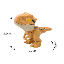 4 Stück Realistischer Hand-Dinosaurier-Spielzeug mit beweglichen Gelenken für Kinder