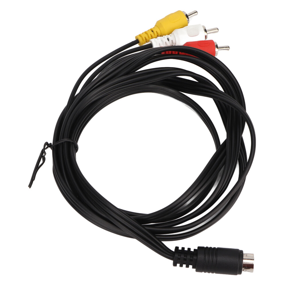 Mini Din 10 Pin To 3 Rca Cable Male To Male Clear Signal Video Adapter Cord For Tv Monitor Projector 5.9Ft 8401317948863
