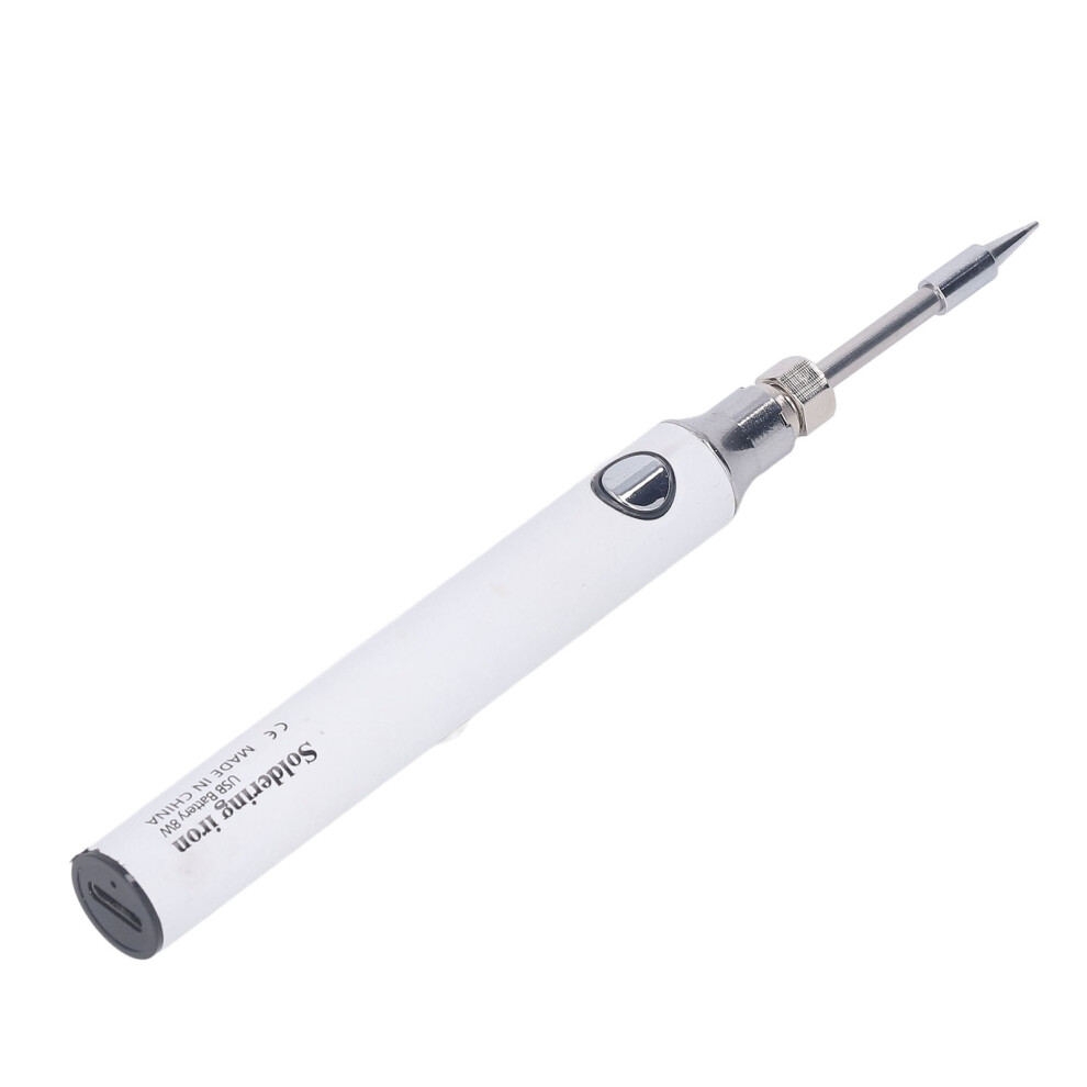 Usb Soldering Iron Cordless Portable Electric Solder Iron 3 Gear Welding Tool With Indicator Light White 8791317954910