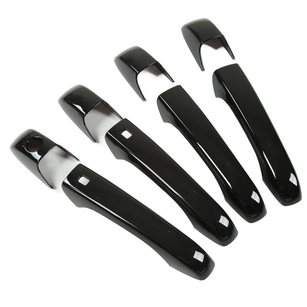 Car Exterior Door Handle Cover Glossy Replacement For Jeep Grand Cherokee Wk2 Wl 2011Â2022 Black 9461317955185