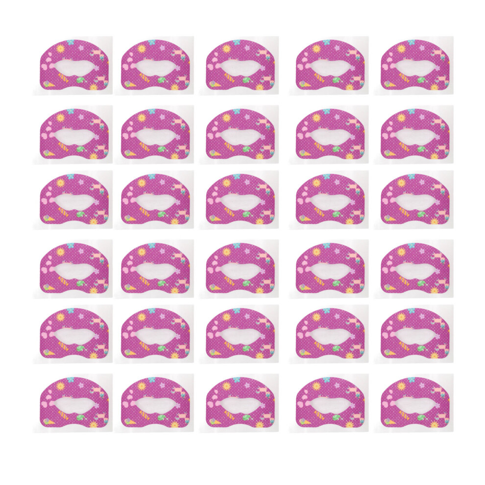 Kids Sleep Mouth Strips Breathable Soft Mouth Tapes for Better Nose Breathing Small Size Purple 30pcs