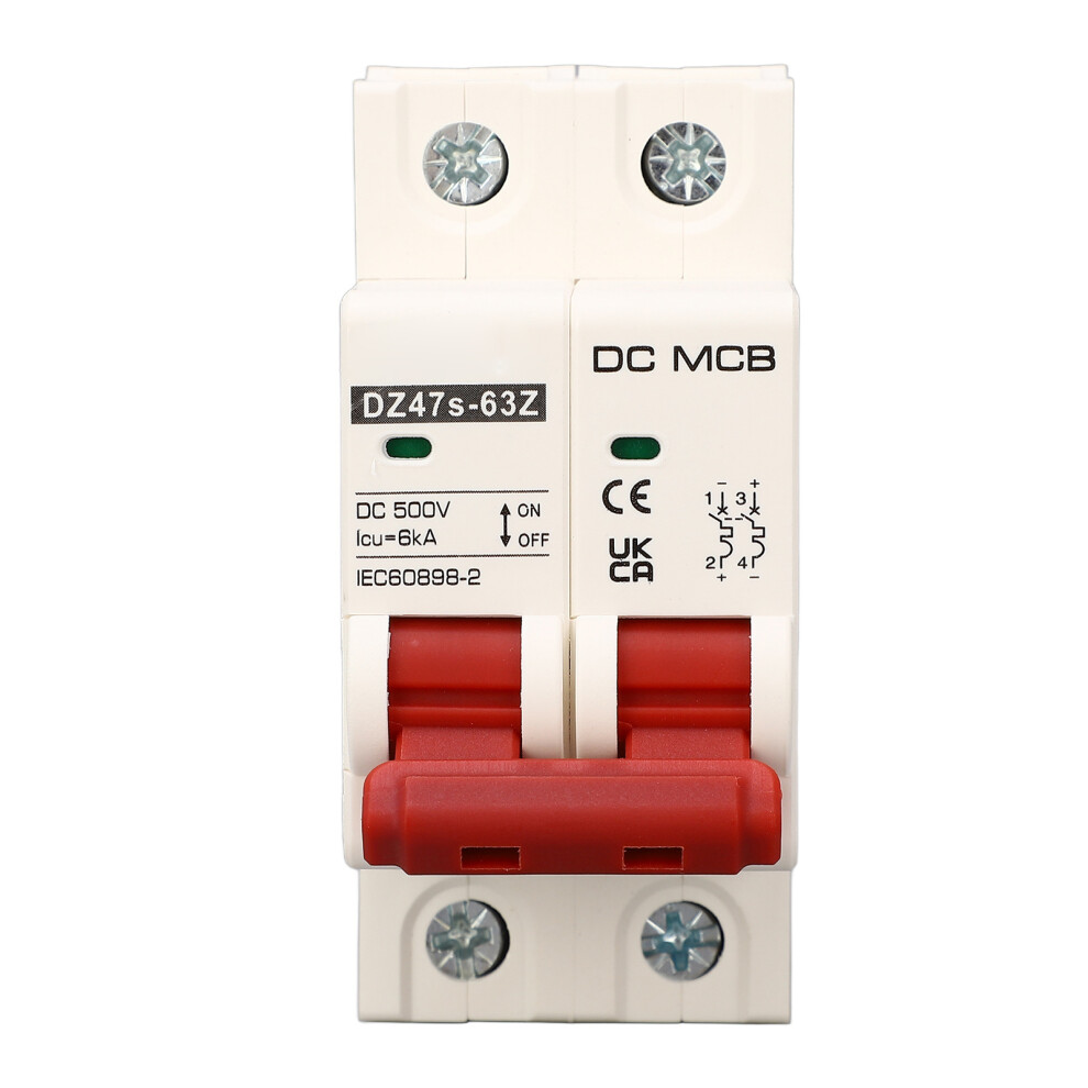 Dc Circuit Breaker Short Circuit Protection Arc Extinguishing Miniature Circuit Breaker Dc 500V 2P 25A 3741317955443