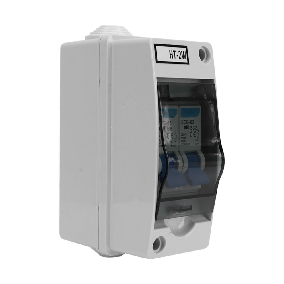 2 Poles Circuit Breaker Mcb Miniature Leakage Breaker Waterproof Distribution Box 6A 32A 8051317955516
