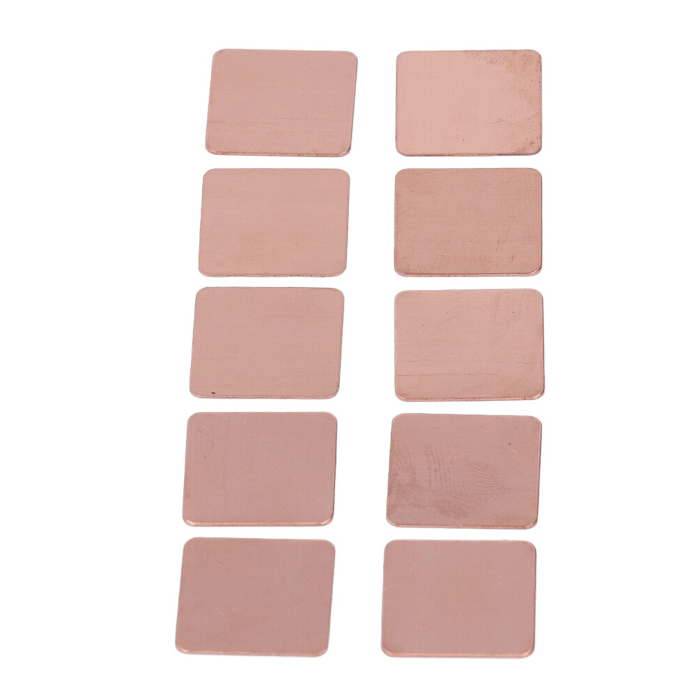 20Pcs Copper Heat Sink Shim Strong Thermal Conductivity Copper Thermal Pad For Laptop Cpu Gpu 0.8Mm / 0.03In 7901317956420