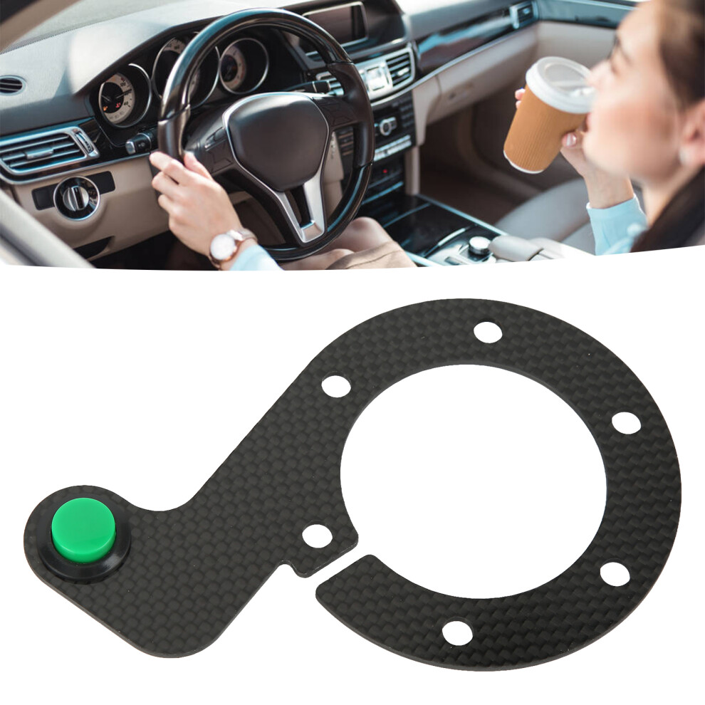 Steering Wheel Horn Button 6 Hole Carbon Fiber Comfortable Touch Sensitive Replacement For Momo Green 5031317956266