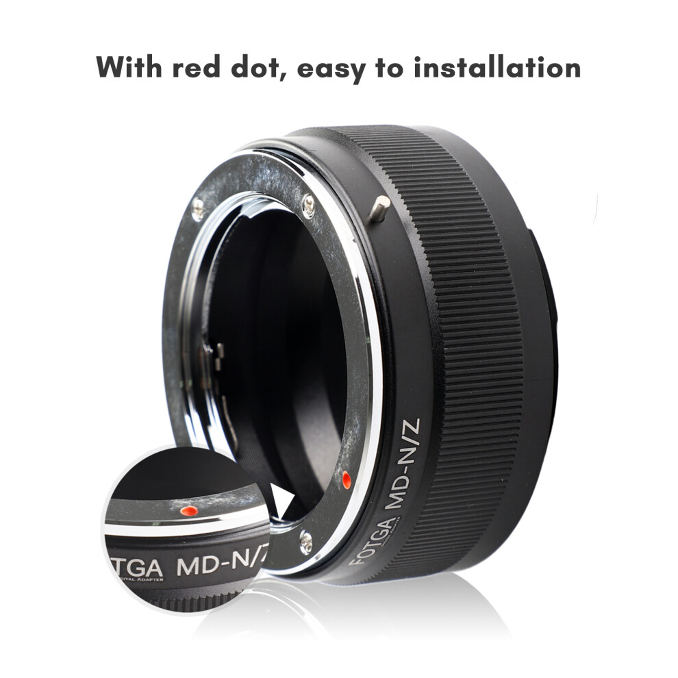Manual Lens Mount Adapter Ring Aluminum Alloy For Minolta Md Mc Mount Lens To Nikon Z5/Z6/Z7/Z50 Z-Mount Mirrorless Camera 4951317957043