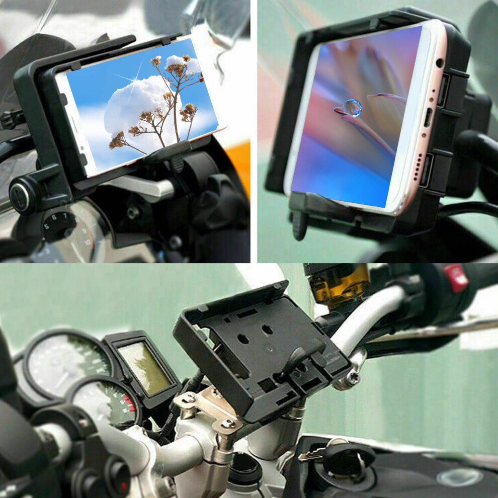 Motorcycle Phone Holder Navigation Bracket Wire Charging Fit For R1200gs Lc Adventure 2014Â2017 6931317959092
