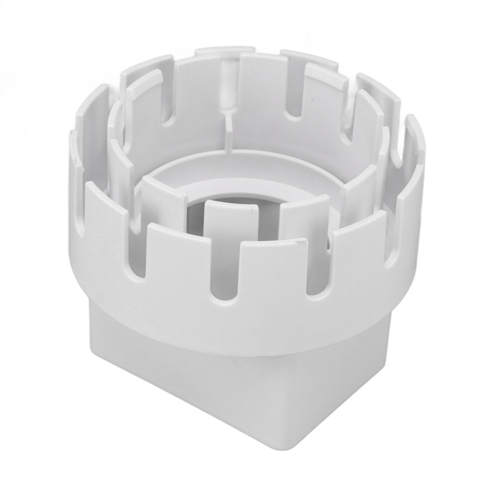 Downspout Adapter Plastic Drain Adapter Replacement Downpipe Converter Connector With Screws White S 2X3in 5021317959206