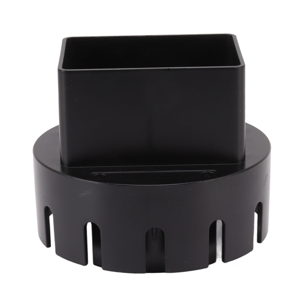Downspout Adapter Plastic Drain Adapter Replacement Downpipe Converter Connector With Screws Black L 3X4in 7631317959144