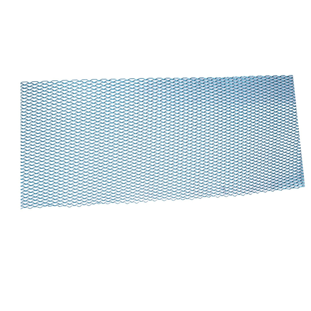 Car Front Center Grid Grille Rhombic Mesh Stable Structure Aluminum Universal Fit For Cars Blue 4671317959372