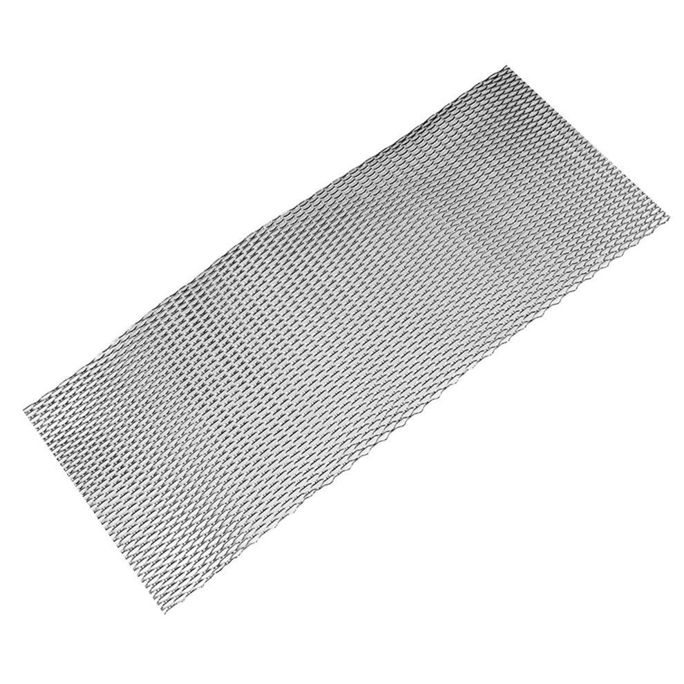 Car Front Center Grid Grille Rhombic Mesh Stable Structure Aluminum Universal Fit For Cars Black 4671317959358