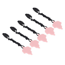 Baby Silikon Schnuller Kette 5 Stück Ahornblatt-Form.Unwohlsein Linderung Hellrosa
