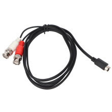 MINI DIN 4 Pin to 2 BNC Cable 4.9ft MINI DIN 4PIN Male to 2BNC Male Y Splitter Cable for Capture Card Monitoring