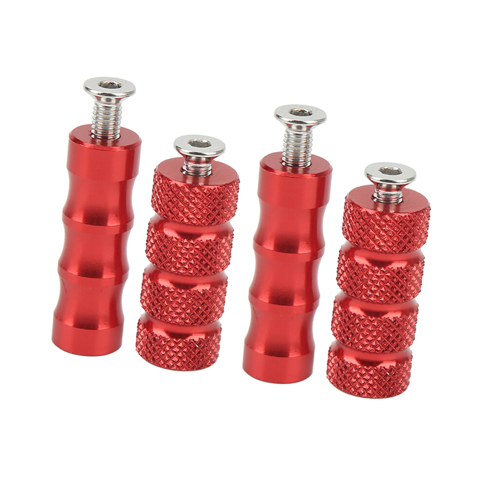 2 Pair Motorcycle Brake Foot Peg Cnc Process Plating Precise Fit For M6 6Mm Mounting Bolts Motorbike Red 8421317968197