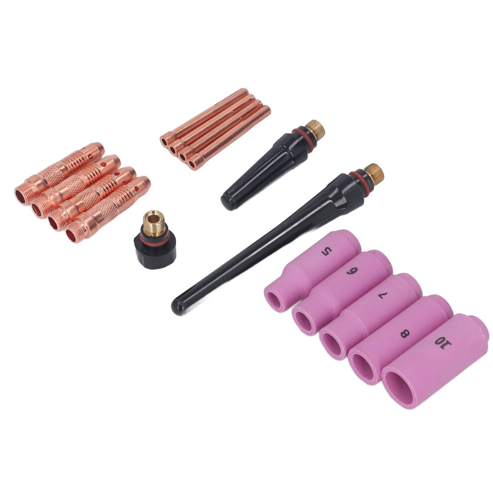 16Pcs Tig Welding Torch Accessories Kit Copper Ceramic Plasma Cutter Torch Consumables For Wp 17 18 26 8381317969214