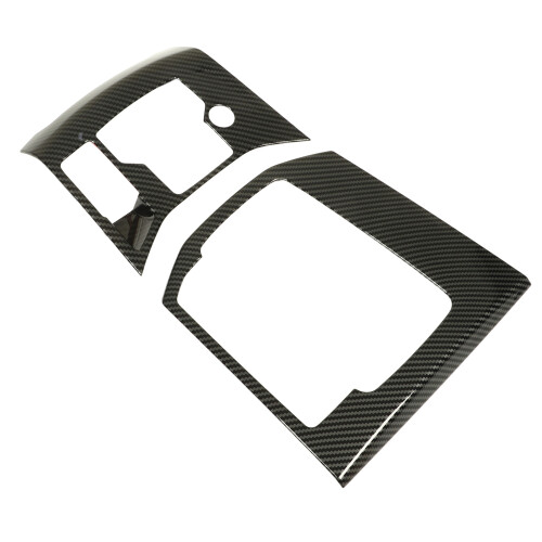 2PCS Car Shift Panel Cover Carbon Pattern Comfortable Touch Easy Clean Replacement For Mazda CX‑5 2017‑2023 2