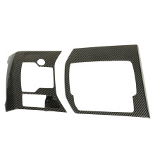 2PCS Car Shift Panel Cover Carbon Pattern Comfortable Touch Easy Clean Replacement For Mazda CX‑5 2017‑2023