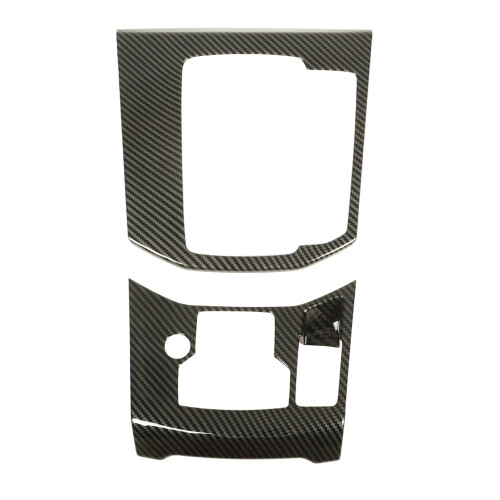 2PCS Car Shift Panel Cover Carbon Pattern Comfortable Touch Easy Clean Replacement For Mazda CX‑5 2017‑2023 1
