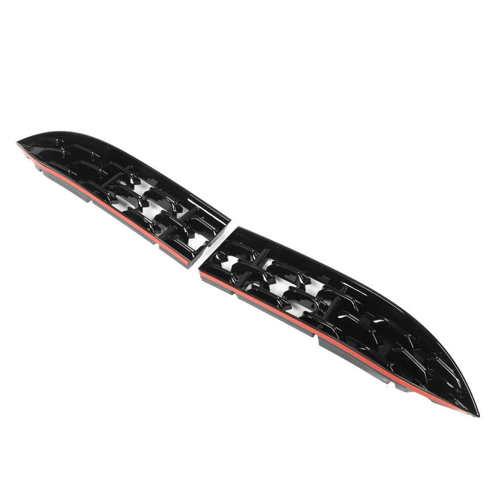 2Pcs Front Grille Guard Glossy Front Grill Mesh Inserts Trims Replacement For Mazda Cxâ5 2022+ Black 9341317977748