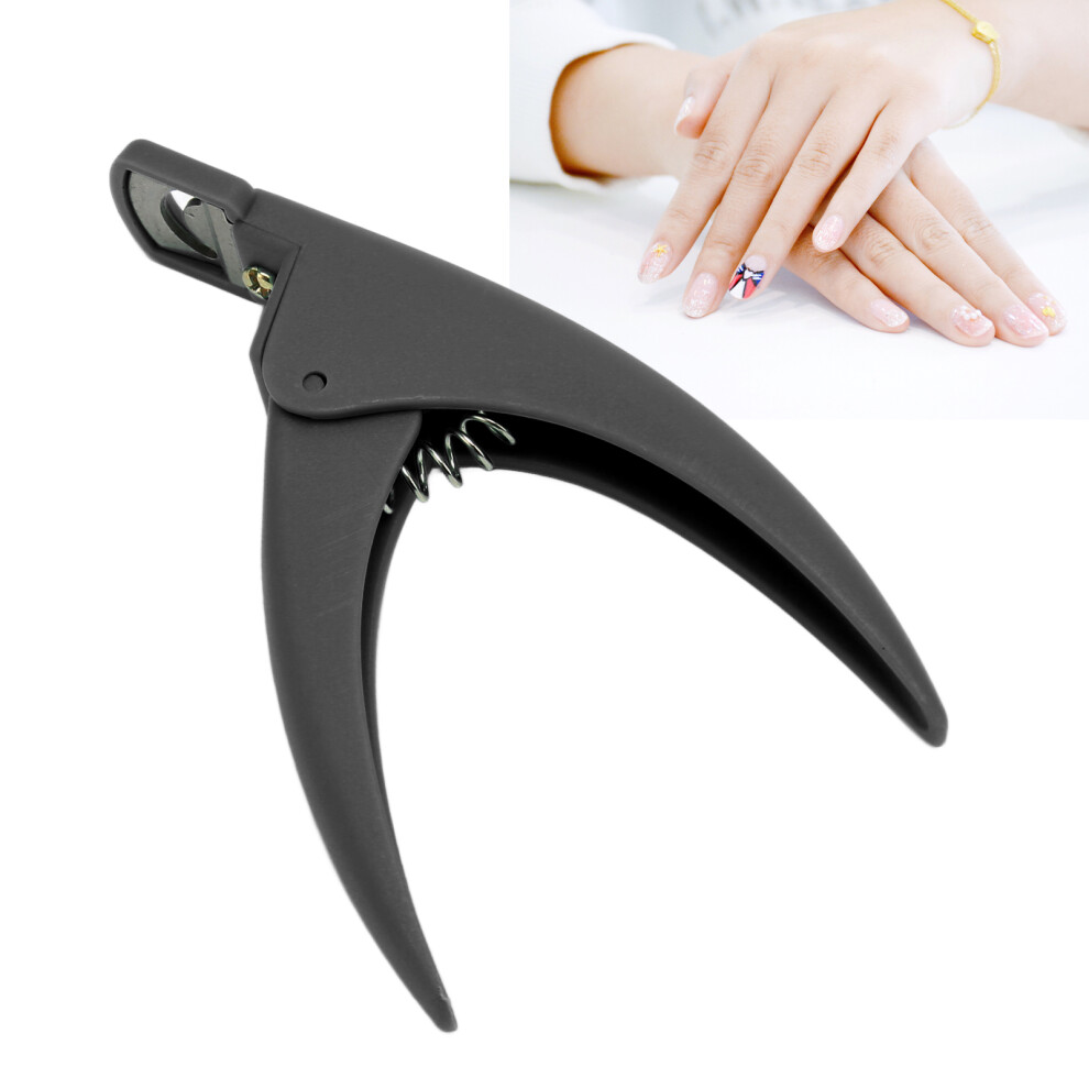 Nail Tip Cutter Portable Professional DIY False Nail Clipper Trimmer for Nail Salons and Home Black