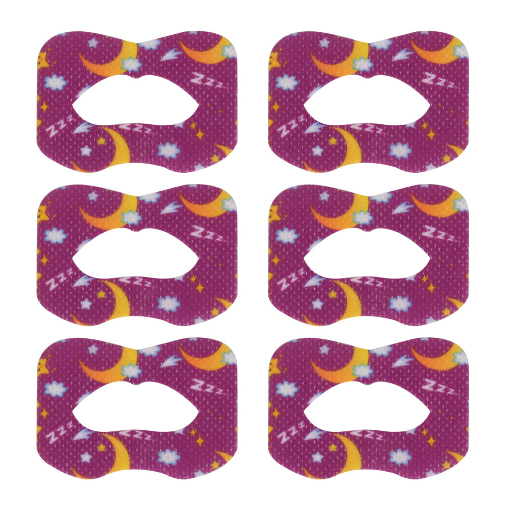 Purple Kids Sleep Strip Mouth Shape Reducing Mouth Breathing Nasal Strip For Snoring Relief M 100Pcs