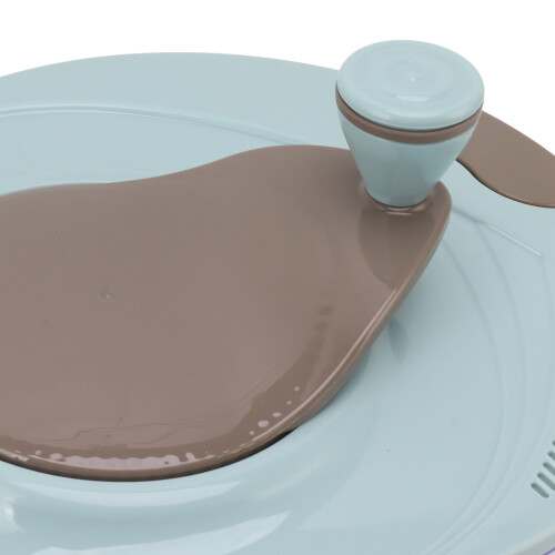 Salad Spinner Plastic Time Saving Fast Mixing Washable Rotatable Veggie Washer for Kitchen Blue 2