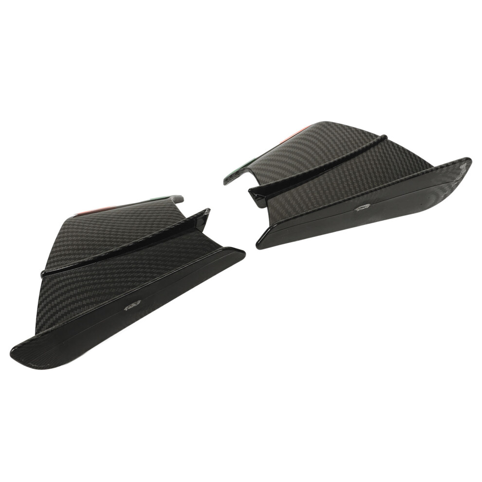 2Pcs Motorcycle Wing Side Spoiler Fairings Winglets Fit For Ninja 400 250 Z900 Z1000 Glossy Carbon Fiber Style 6911317982351