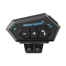 Auriculares Bluetooth para casco de motocicleta, con reducción de ruido y manos libres (negro)