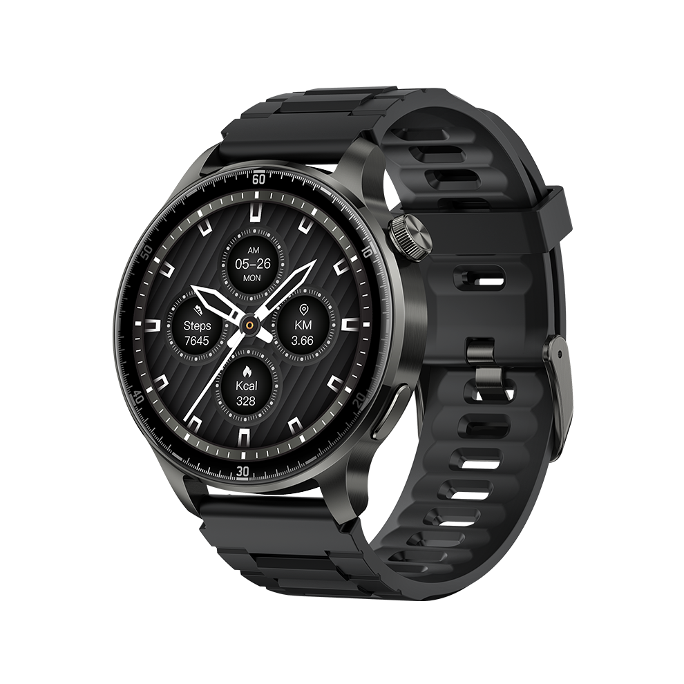Smartwatch L7 Gps Compass Bluetooth Calling Metallic Finish(Black) Black 6976918065575