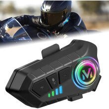 Alto-falantes Para Capacete De Motocicleta - Bateria De Longa Duração, Fone De Ouvido Para Motocicleta De Uso Único Com Microfone (preto)