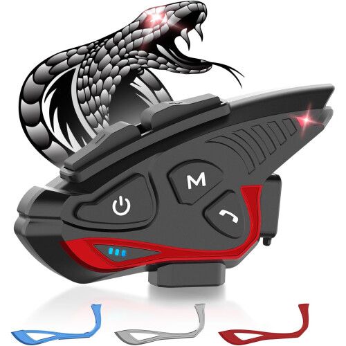 1 Pack Casque Intercom Moto, Système de Communication de Groupe pour Casque, Couplage Universel avec