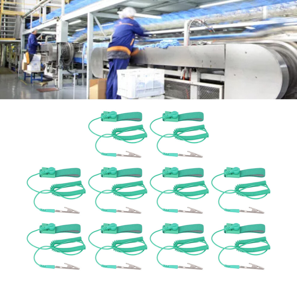 10Pcs Anti Static Wrist Strap Pu Adjustable 1Mî© Resistor Long Anti Static Wristband 4951317982847