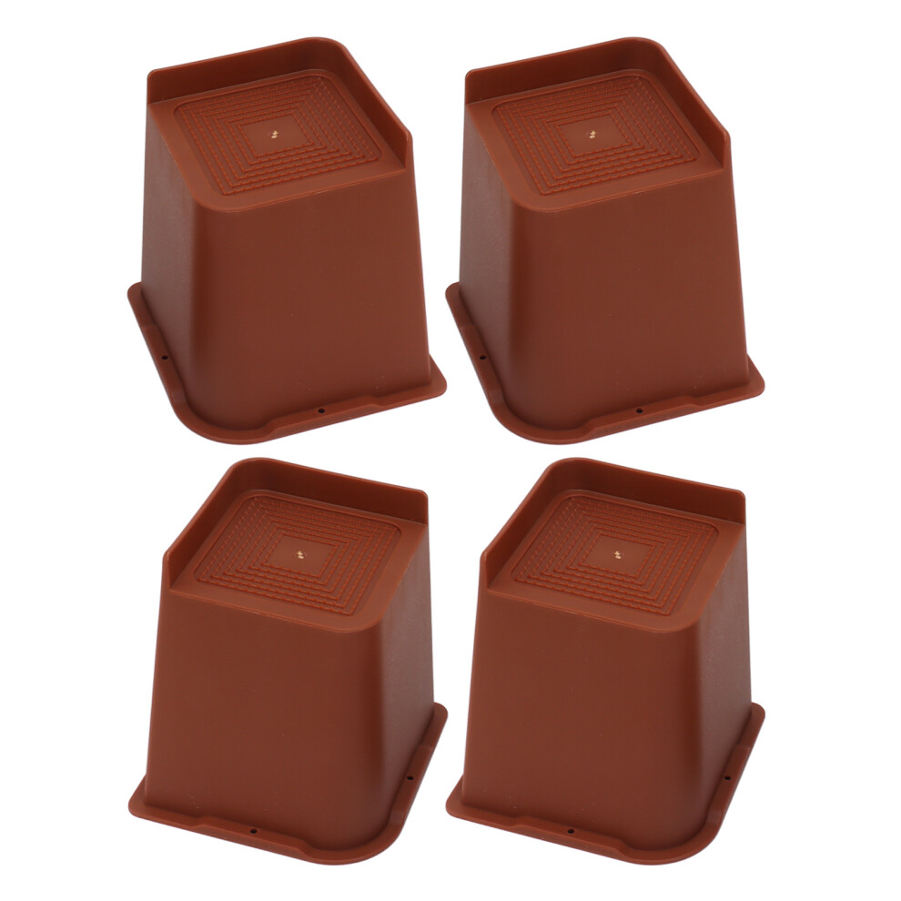 4Pcs Heavy Duty Bed Chair Riser L Shaped 6In Anti Slip Furniture Extra Raiser For Bedroom 4671317984480